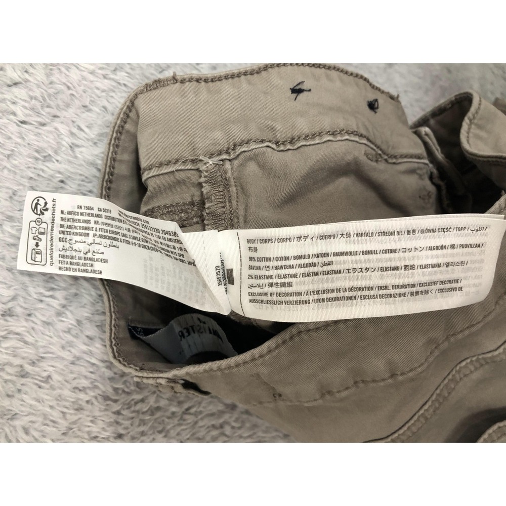Hollister Cargo Pants Women's Size 2S (26x28) Ultra High Rise Baggy Beige - Picture 11 of 16